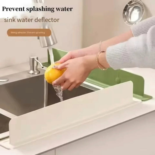 Sink splash guard installed