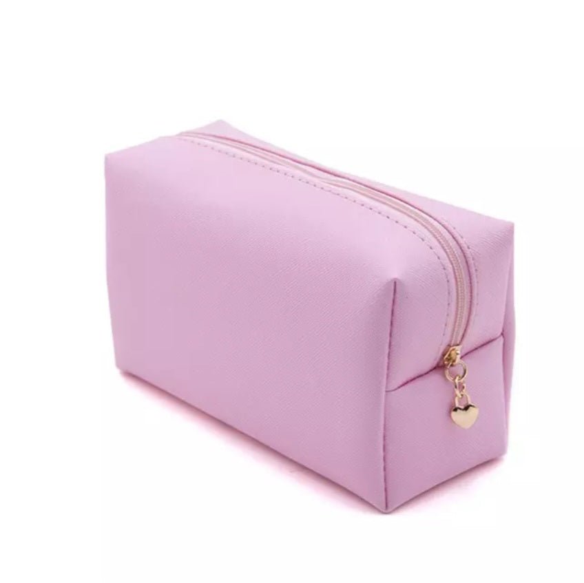 Classy Leather Cosmetic Pouch – Portable Makeup & Travel Organizer Bag