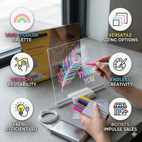 Rewritable LED Message Board – Multi Color Glow