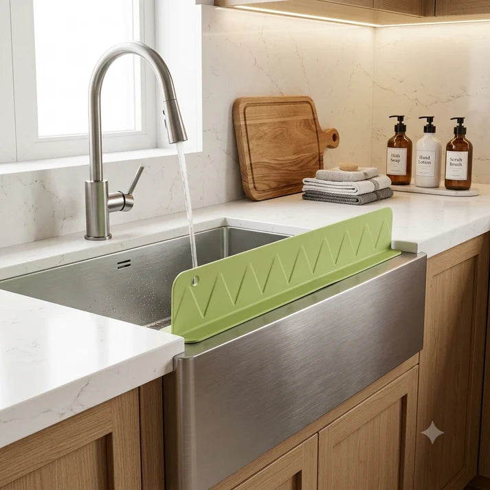 Silicone Sink Splash Guard – Faucet Water Splash Catcher